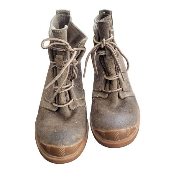 Sorel Toronto Wedge Suede Olive Green Ankle Booties NL2115-245 Women's US 6 - Picture 3 of 12